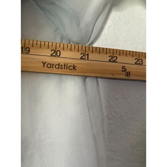 Coco + Carmen Boho Top Size S-M Blue Ombre Bell Sleeve Sheer Fairy Feminine Flow - Picture 11 of 13